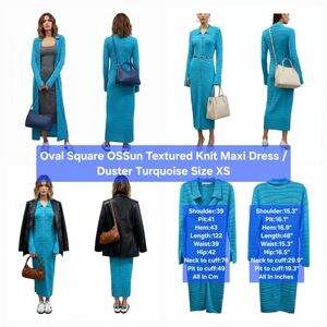 Oval Square OSSun Textured Knit Maxi Dress / Duster Size XS